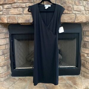 NWT no appt necessary black v-neck dress. Size large